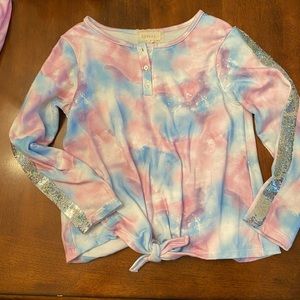 Tie dye sequin shirt